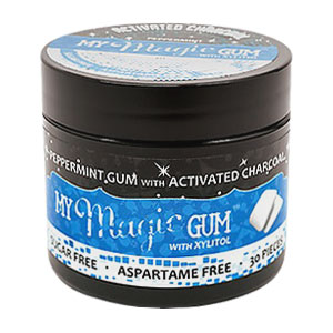 My Magic Gum Activated Charcoal Xylitol Gum - Peppermint - 30ct